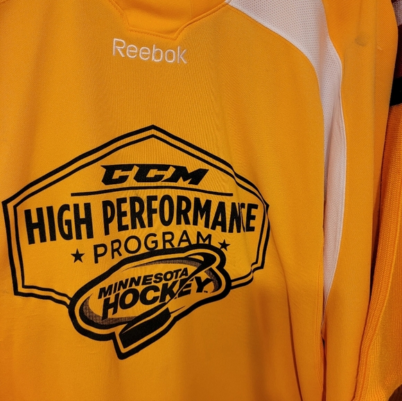Reebok Yellow Hockey Jersey with Matching Socks - Picture 2 of 4
